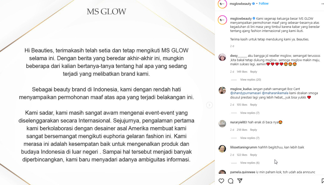 shandy purnamasari minta maaf soal paris fashion week