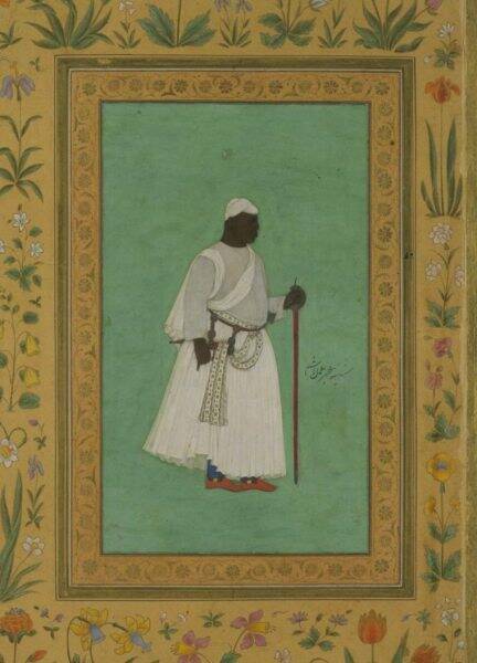 Sebuah lukisan Malik Ambar, tahun.1620. (Source: Victoria and Albert Museum, London)