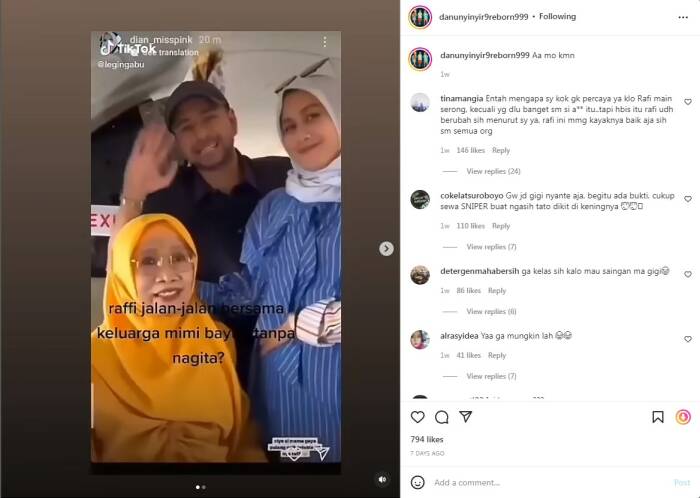 Raffi Ahmad dan keluarga Mimi Bayuh di jet pribadi