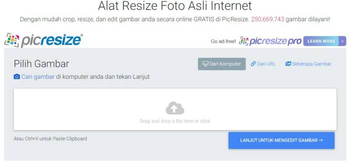 cara mengecilkan ukuran foto online