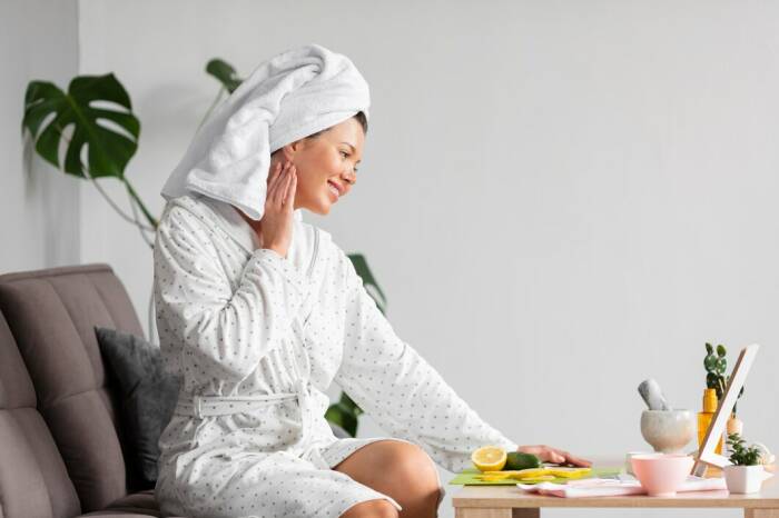 Waktu untuk skincare menjadi self reward untuk mengatasi insecure (freepik.com) cara mengatasi insecure