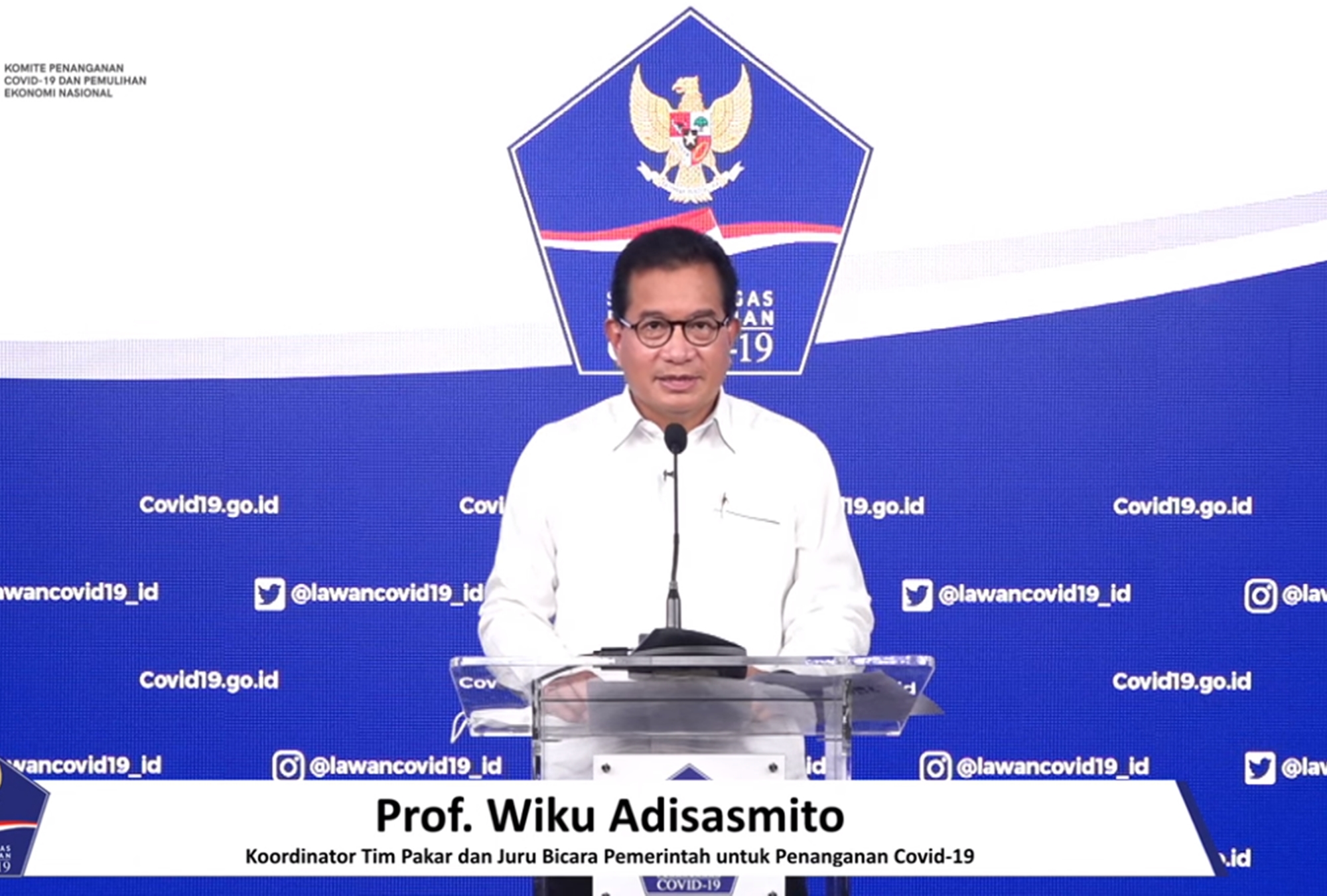 Prof Wiku Adisasmito (Youtube/BNPB Indonesia)