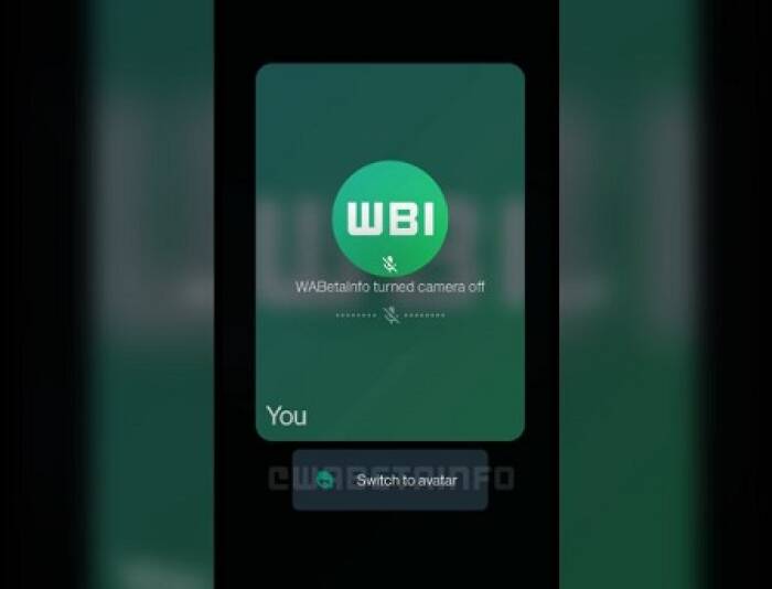 Penampakan fitur baru avatar saat video call. (Foto: WABetaInfo)