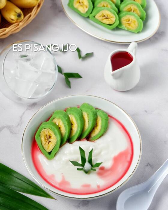 resep es pisang ijo