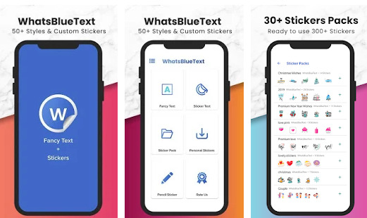 Aplikasi WhatsBlue Text 