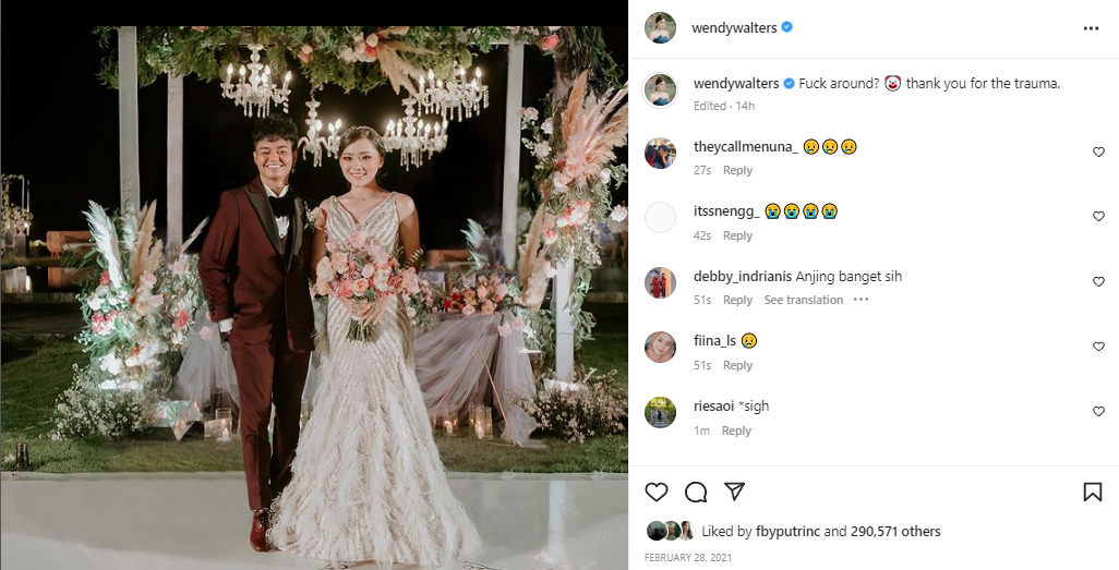 Foto pernikahan Reza Arap dan Wendy Walters