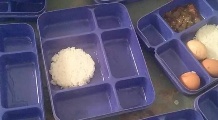 Makanan napi Lapas Salemba tanpa lauk (Instagram/jadetabek.info)