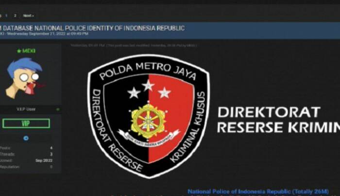 Data Polda Metro Jaya diduga bocor. (Dok. Breach Forum)