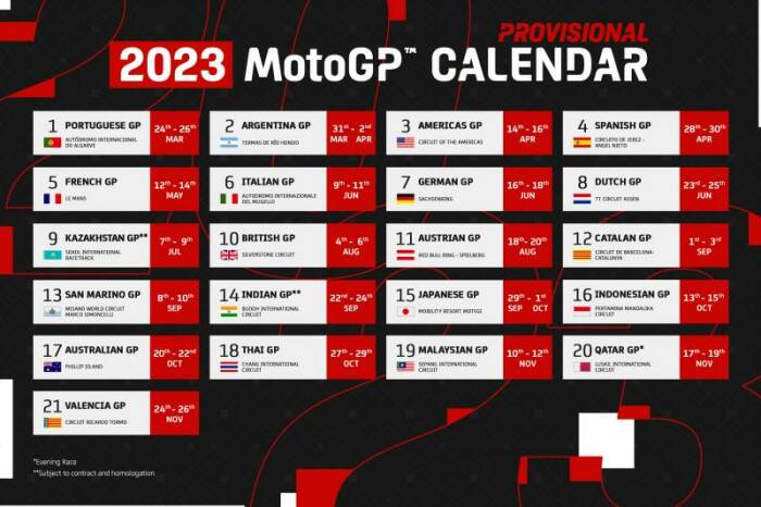 Kalender MotoGP Musim 2023