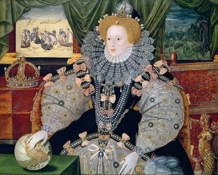 Lukisan Elizabeth I dengan wajah 