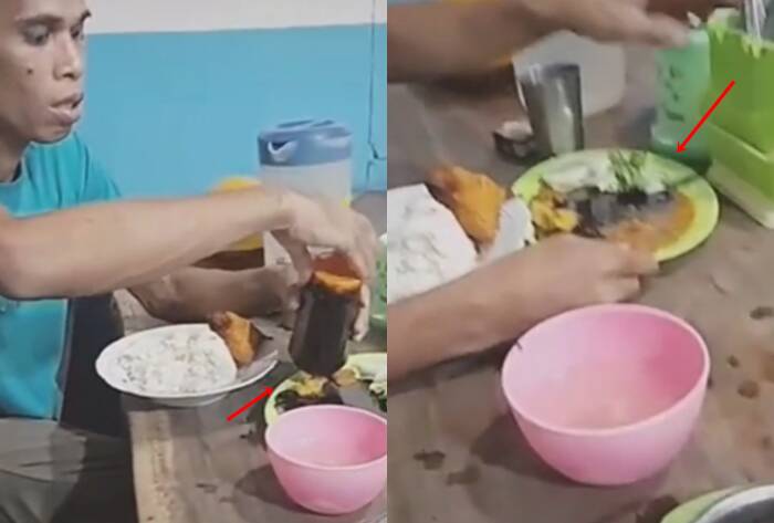 Pria tak sengaja tumpahkan kecap sebotol (TikTok/kim.jai_gg)