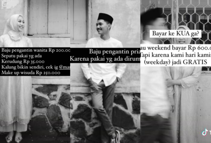 Pasangan nikah modal Rp2 juta (TikTok/nityyya)
