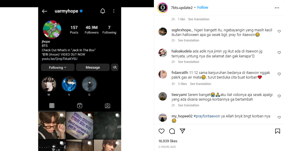 Adik Jimin BTS di pesta Halloween Itaewon