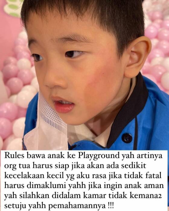 Bocah yang ditampar (Instagram/angelatjiamakeup)