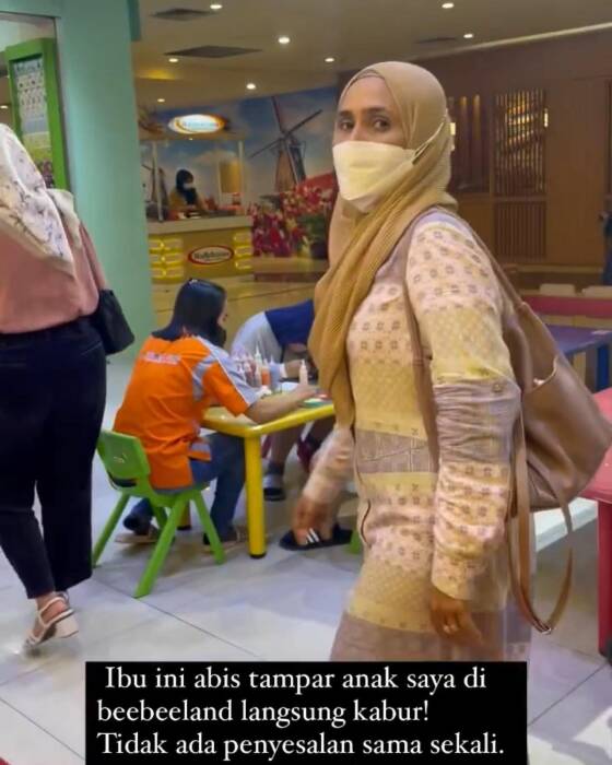 emak-emak yang tampar bocah (Instagram/angelatjiamakeup)