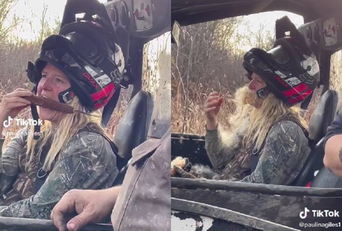  prank makan buah kapuk (TikTok/paulinagiles1)