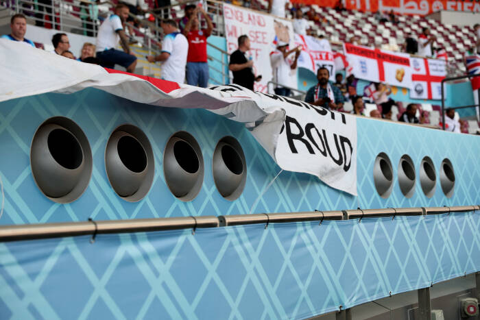 Sistem pendingin atau AC di Stadion Khalifa International Stadium, Qatar. (REUTERS/Carl Recine)