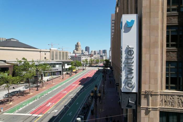 Kantor Twitter di San Fransisco. (REUTERS/Nathan Frandino) Elon Musk Kantor Twitter
