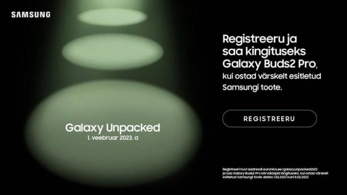 Poster peluncuran Samsung Galaxy S23 (Samsung Estonia via Snoopy Tech)