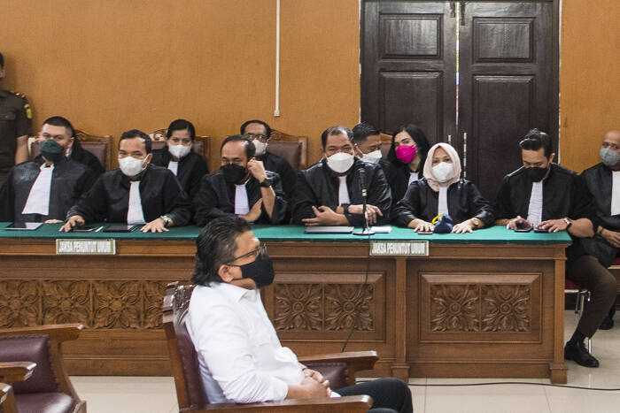 Ferdy Sambo saat sidang vonis. (ANTARA FOTO) Ferdy Sambo saat sidang vonis. (ANTARA FOTO)