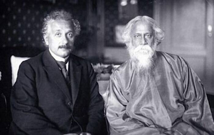 (Kanan) Rabindranath Tagore, (kiri) Albert Einstein. (Dok. Wikipedia) Albert Einstein Tagore