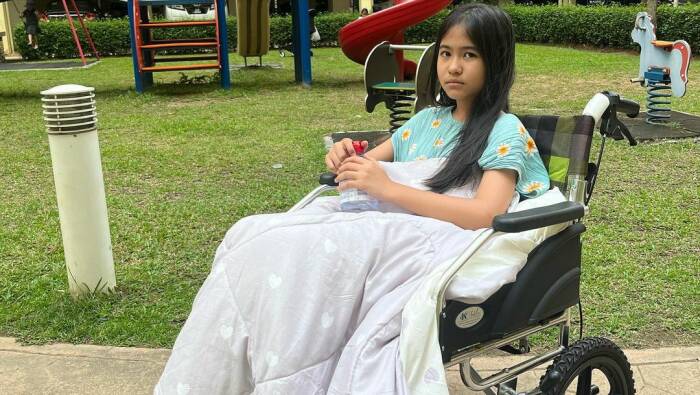 Puteri Rafasya, 12, mengalami kelumpuhan. (Instagram/puterirafasya1)
