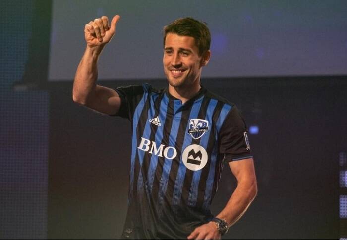 Bojan Krkic saat membela klub MLS, Monreal Impact (marca) Bojan Krkic