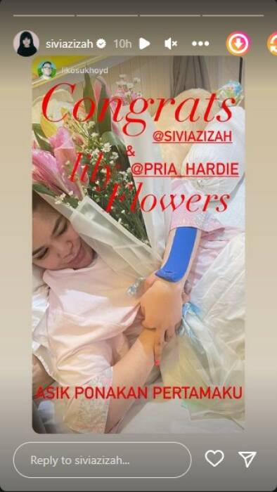 Sivia Azizah melahirkan anak pertama (Instagram/siviazizah) Sivia Azizah
