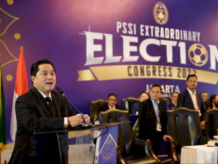 Erick Thohir resmi jadi ketum PSSI. (ANTARA FOTO) PSSI