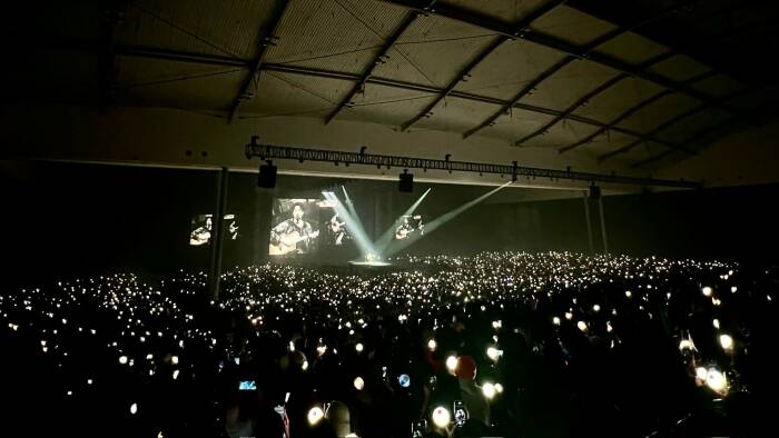 Suga BTS saat tampil di ICE BSD. (Twitter/bts_bighit).